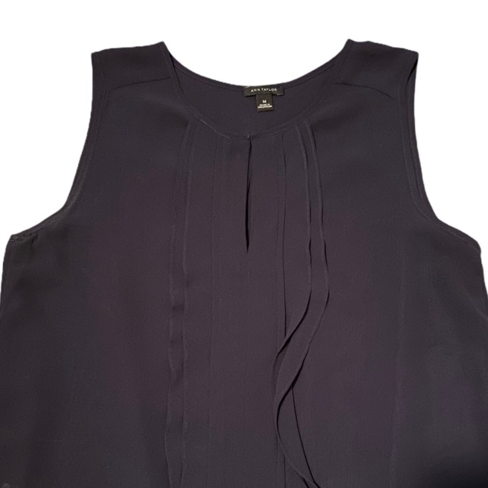 Ann Taylor navy blue blouse